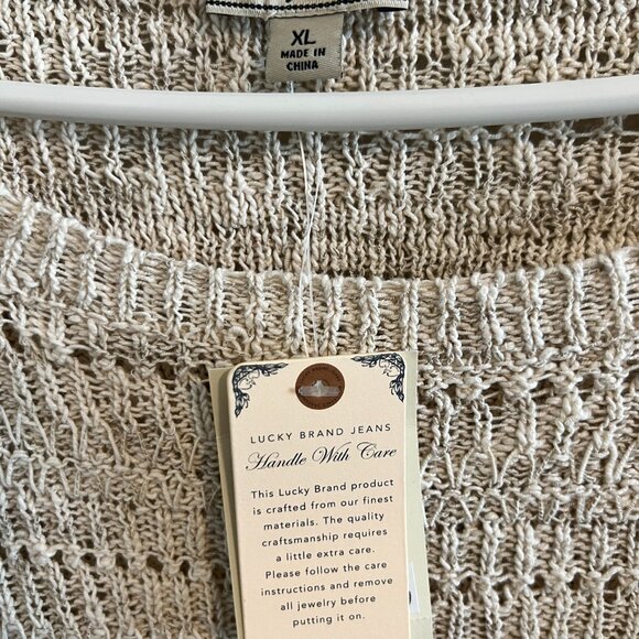 Lucky Brand Crochet Sweater - Sz XL (NWT) - Picture 2 of 8